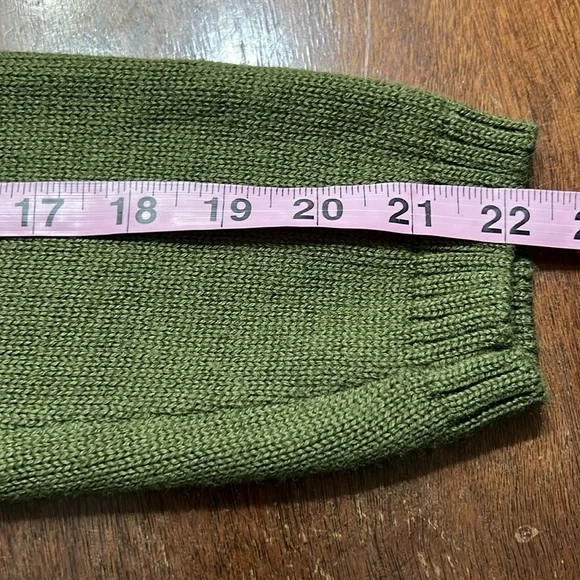 Vintage Borretti Olive Green Merino Wool Sweater Italy Made M